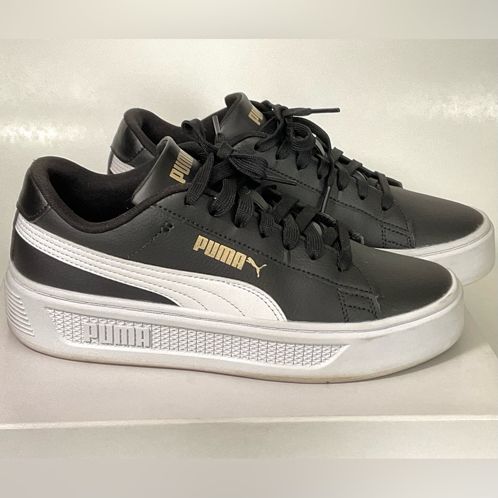 Puma Black Sneakers with Gold Logo - Picture 3 of 7
